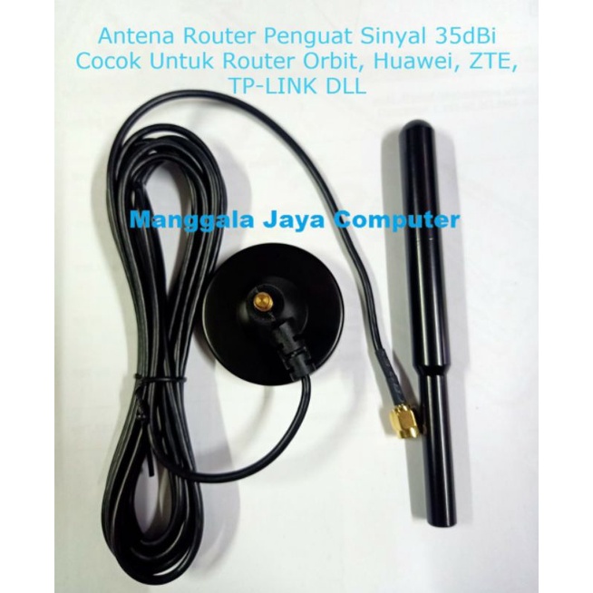 Antena 35dBi Pigtail SMA MALE Kabel 3 Meter Router Orbit Star Huawei B311 B312 ZTE MF283 Orbit Pro