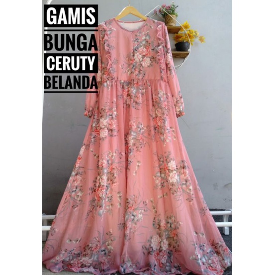 gamis belanda bunga