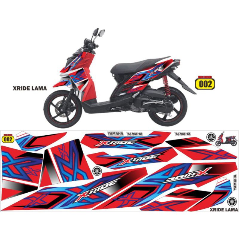 Striping Sticker variasi motor yamaha xride lama