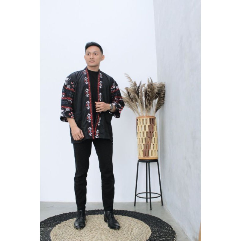 KIMONO OUTER PRIA MOTIF ETNIK MURAH