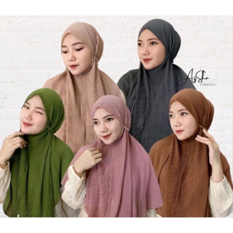 HIJAB BERGO PLISKET / BERGO MARYAM PLISKET / BERGO PLISKET TALI / BERGO PLISKET INSTAN