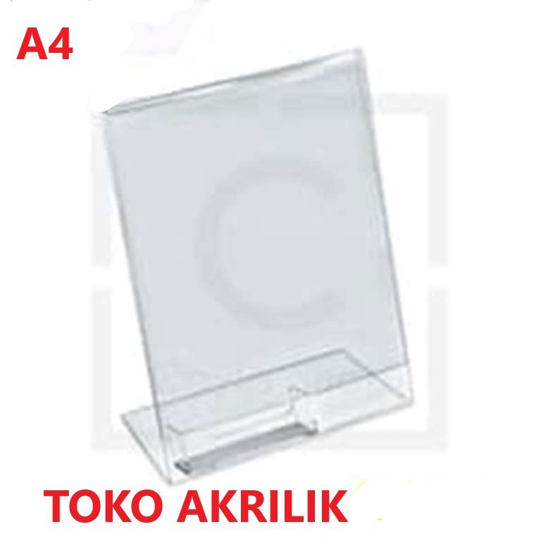 

Acrylic Tentcard / Nomor Meja / Tent Holder Akrilik / A4 L+