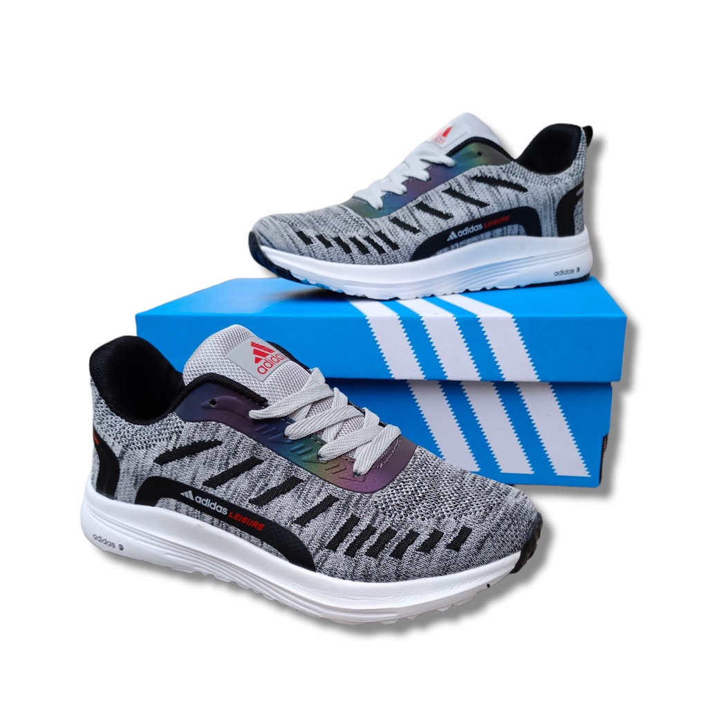 SEPATU LARI PRIA ADIDAS LEISURE ZOOM RUNNING IMPORT VIETNAM-SEPATU LARI ADIDAS IMPORT-SEPATU RUNNING