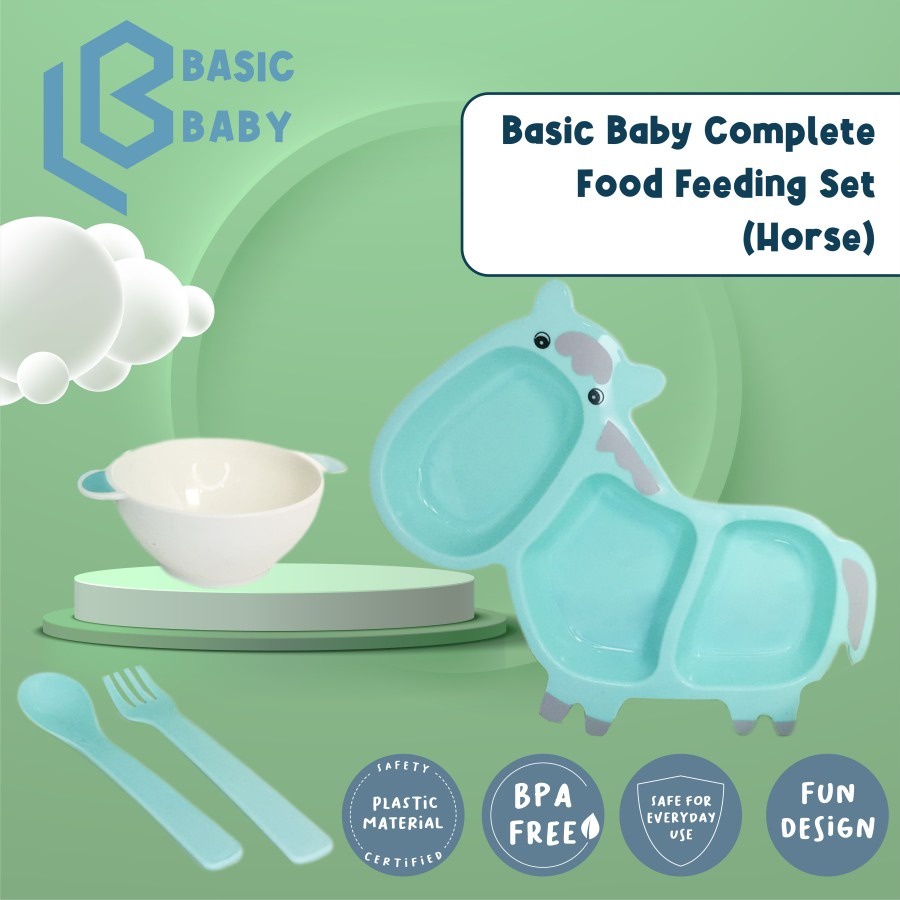 Basic Baby Complete Food Feeding Set - Horse