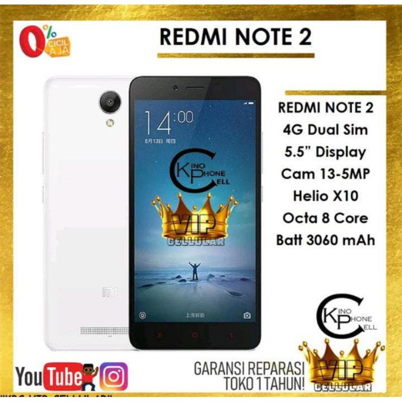 Xiomi Redmi Not 2 Ram 2/16gb
