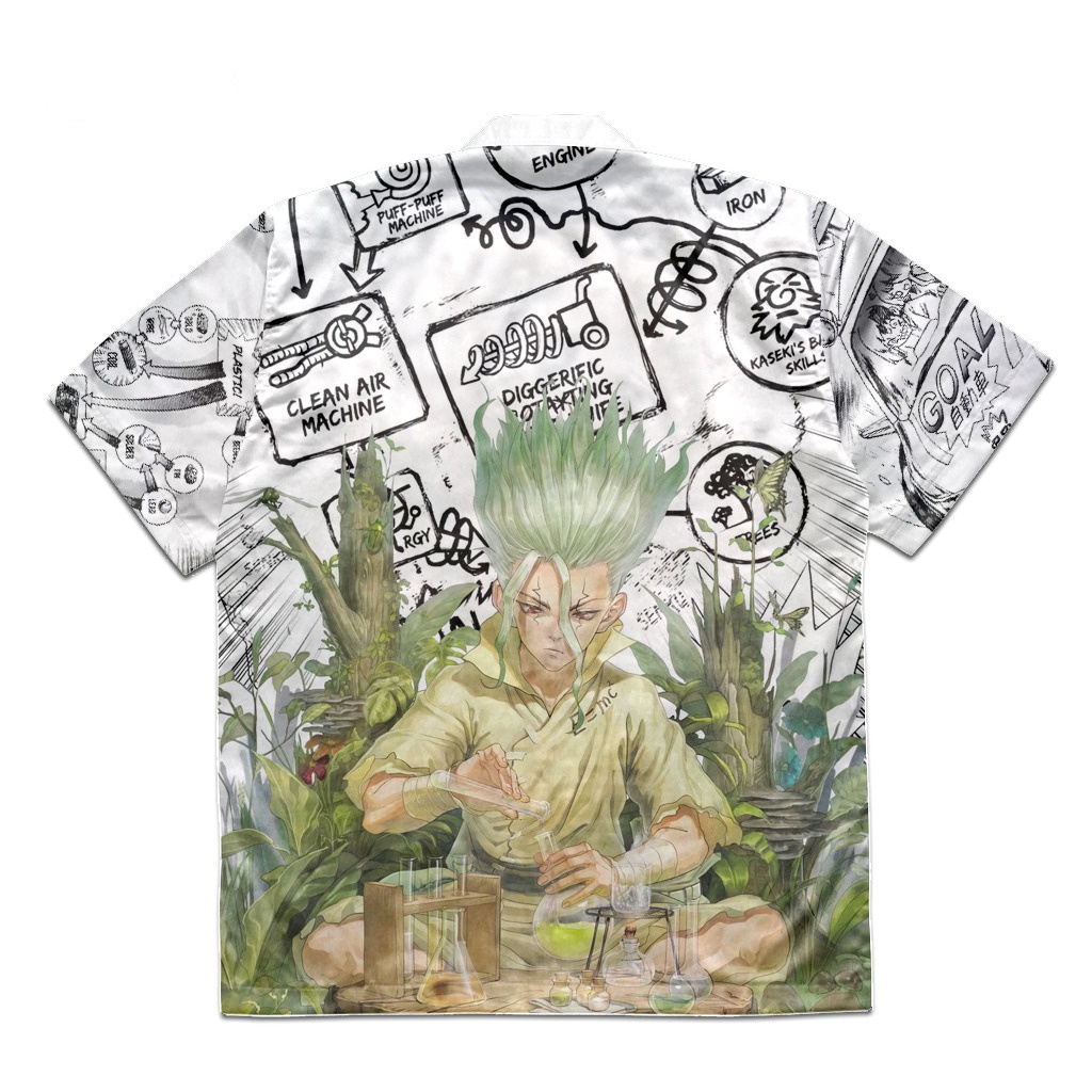 Kemeja Dr Stone Senkuu Anime Manga Premium Unisex