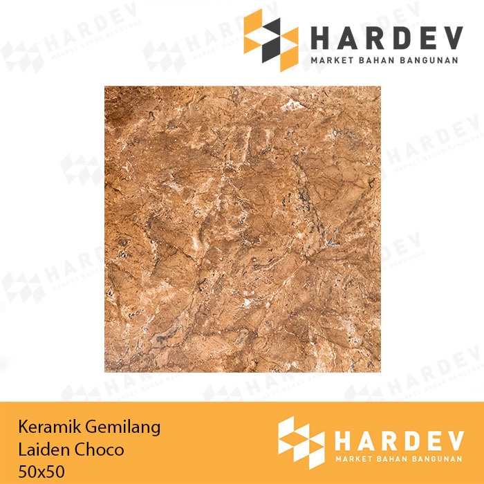 KERAMIK GEMILANG 50X50 LAIDEN CHOCO KW1