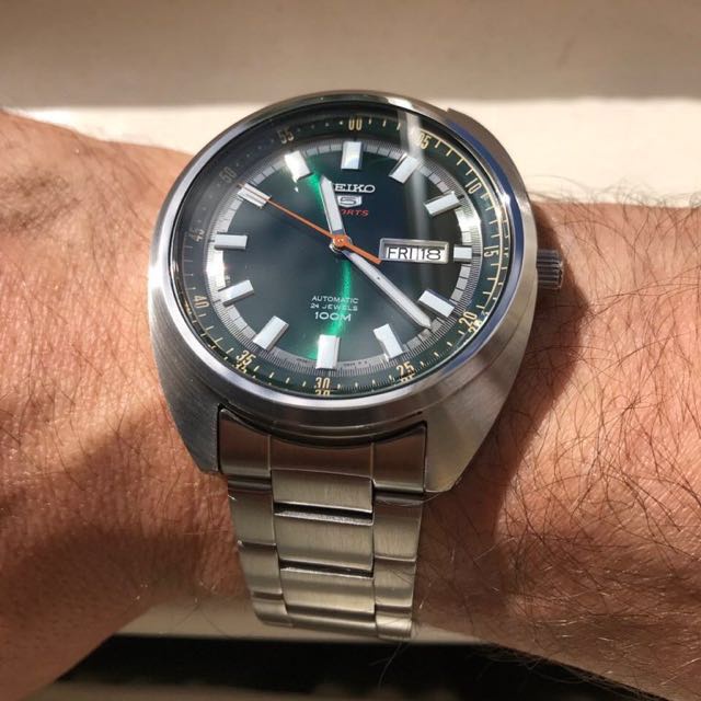 Seiko 5 Sports SRPB13K1 Retro Turtle Green -  Jam Tangan Pria SRPB13