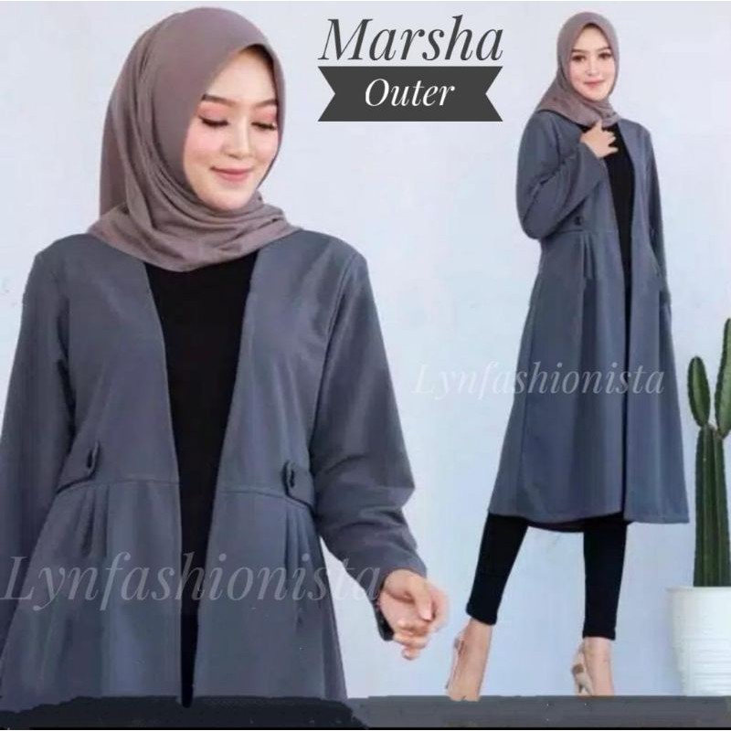 (BB MAX 65 KG)LONG CARDI MUSLIM/OUTERWEAR MUSLIMAH/CARDIGAN WANITA BASIC/LONG OUTER MURAH/MARSHA