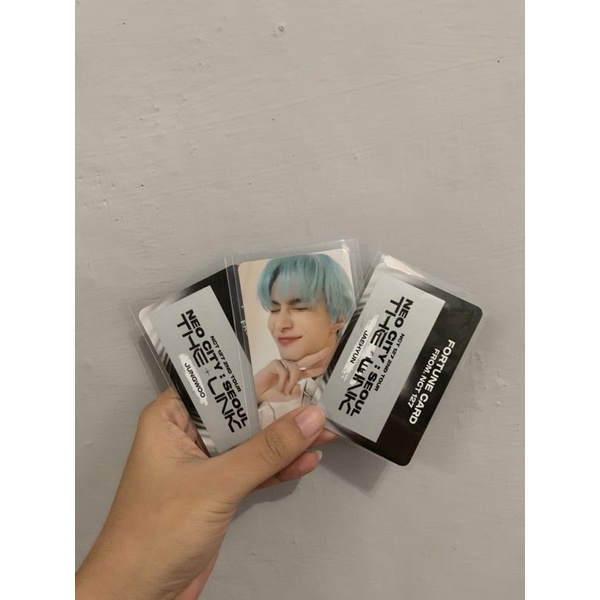 the link fortune scratch card set jungwoo selca + jaehyun message
