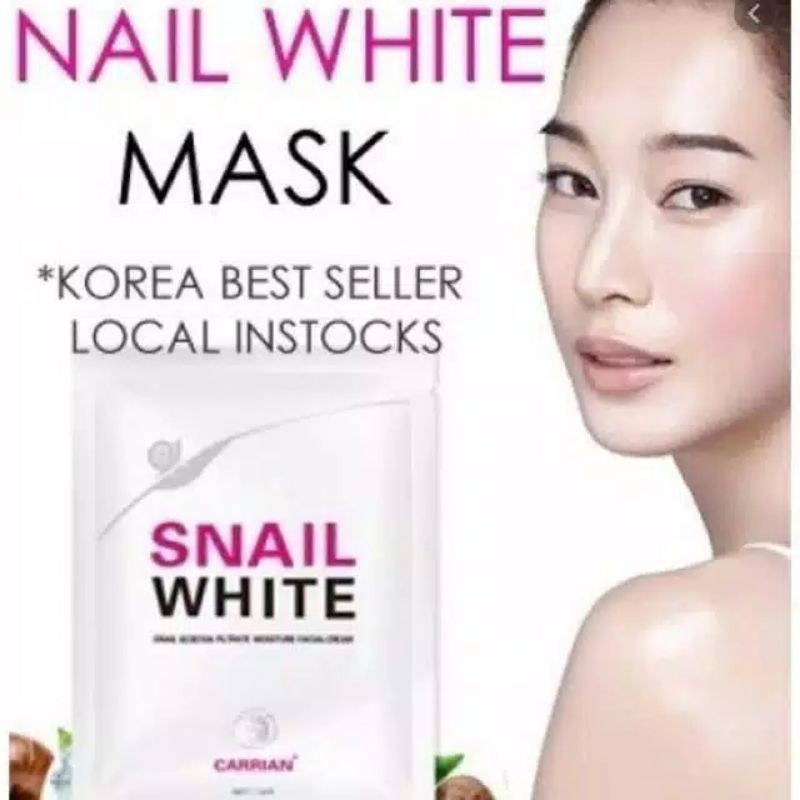 MASKER TOPENG SNAIL WHITE / MASKER TOPENG /MASKER BB GLOW