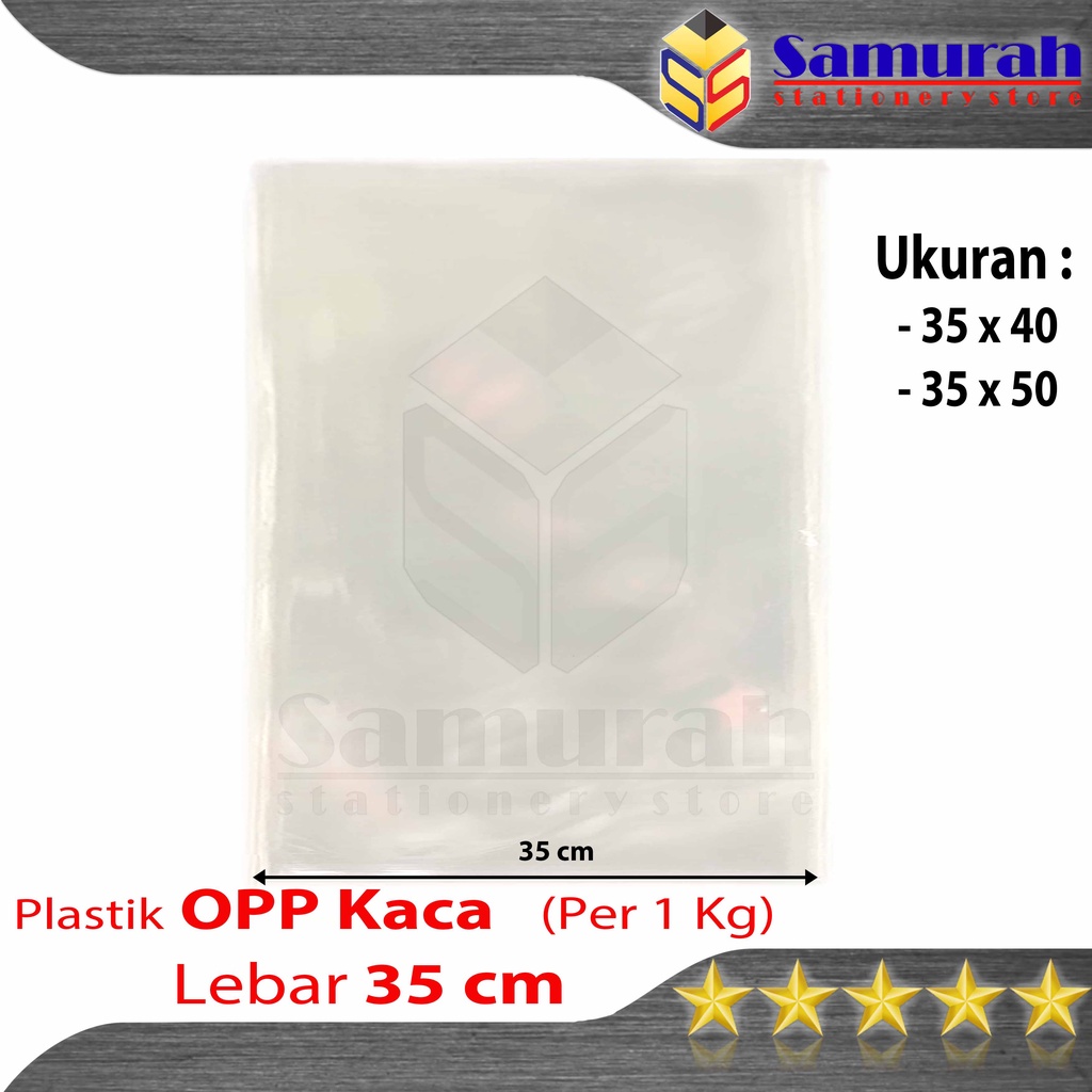 Plastik OPP Kaca Lebar 35 x 40 cm Bening / Plastic Souvenir Ukuran 35x50 - Accesories 35x40 - Boneka