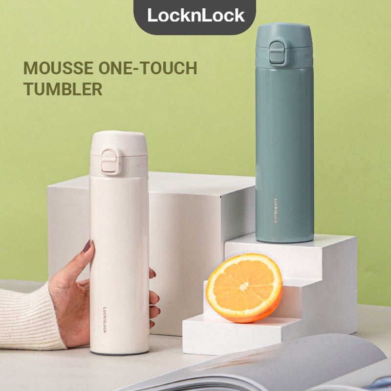 Lock n Lock Exclusive Mousse One Touch Tumbler 400ml - LHC3261 Termos LocknLock Pastel