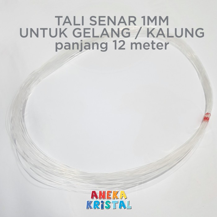 Tangan-Kerajinan- Tali Senar Ecer Gulung 12 Meter (Ketebalan 1Mm) Gelang Kalung Chain - 0.5Mm