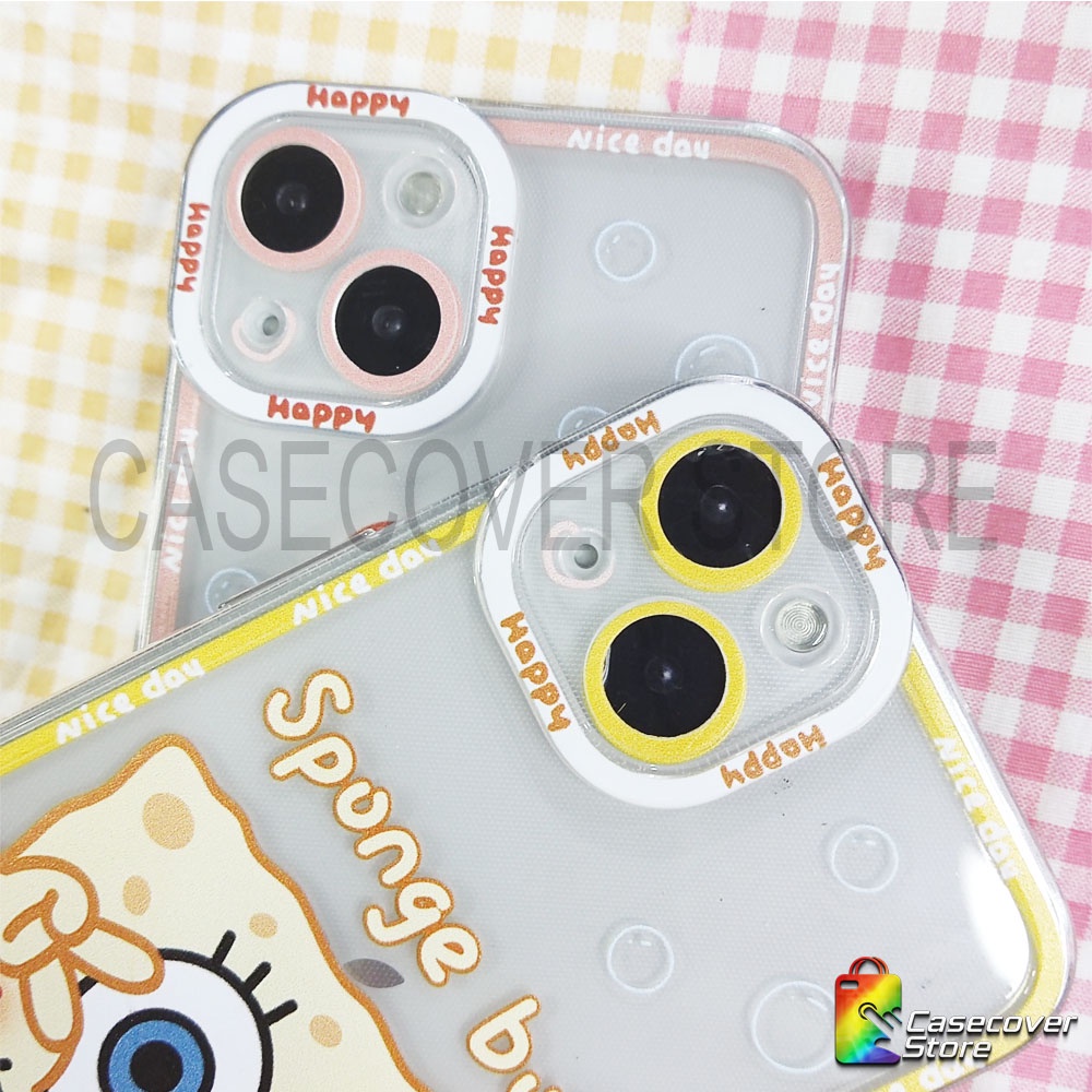 Softcase Lens Cover SpongeBob iPhone 7 8 7+ 8+ X XS XR XSMAX 11 12 13 Mini Pro Promax