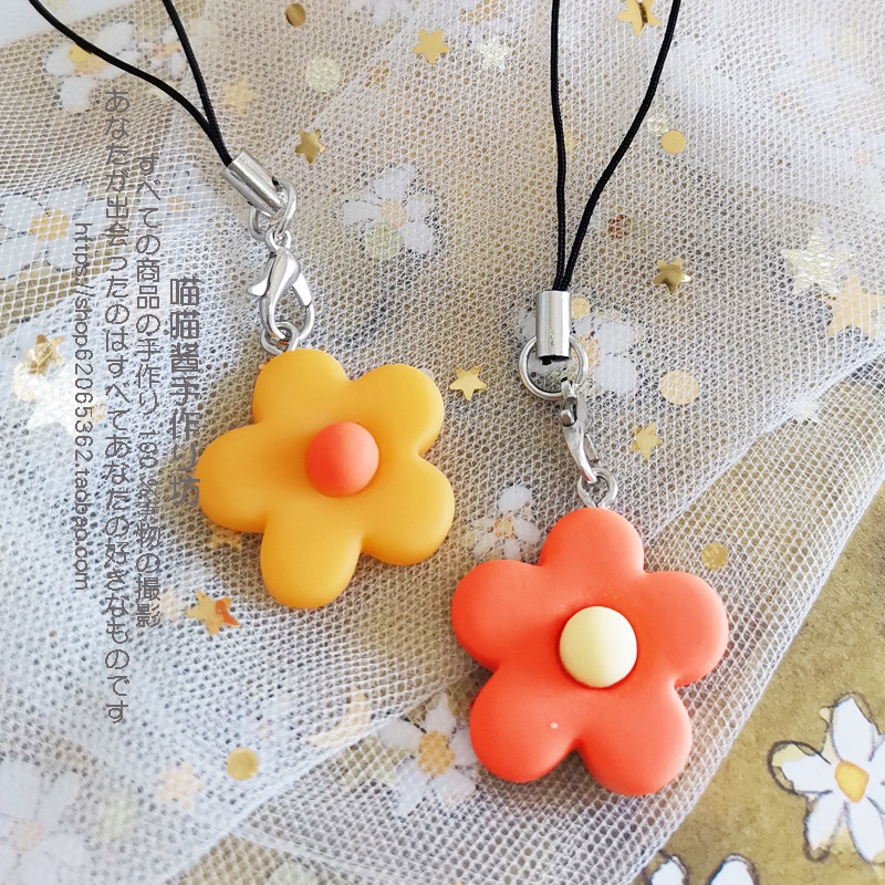 Tali Lanyard Motif Bunga Daisy Gaya Korea Untuk Dekorasi Ponsel