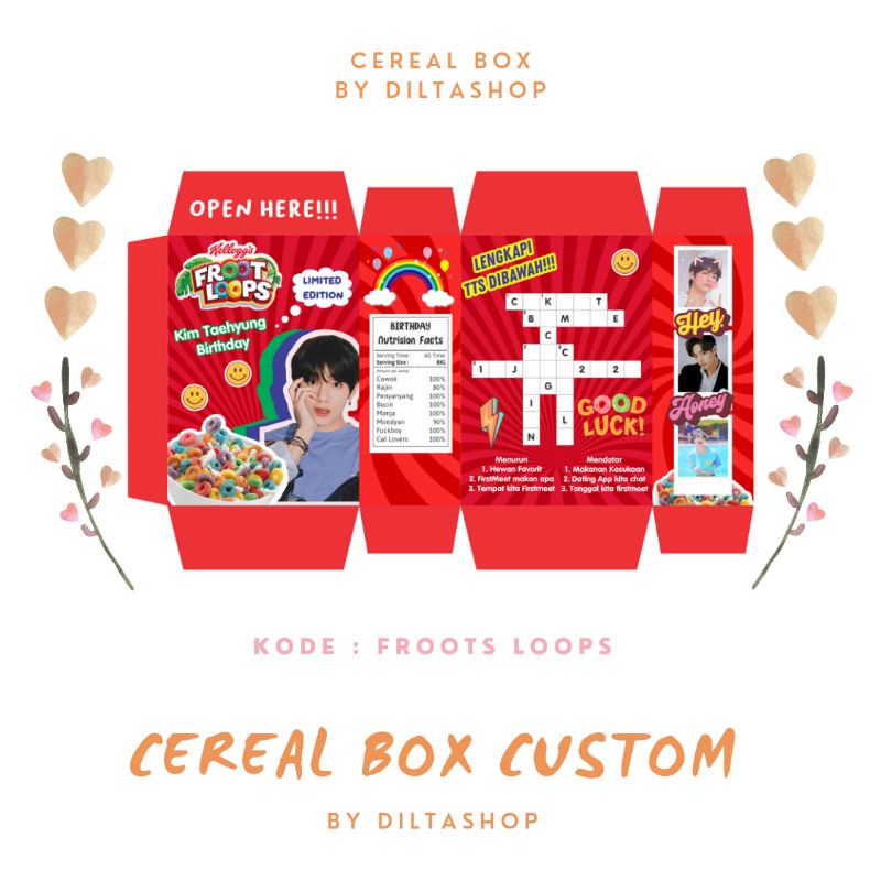 Jual CEREAL BOX / CEREAL BOX CUSTOM / CUSTOM CEREAL BOX / CEREAL GIFT