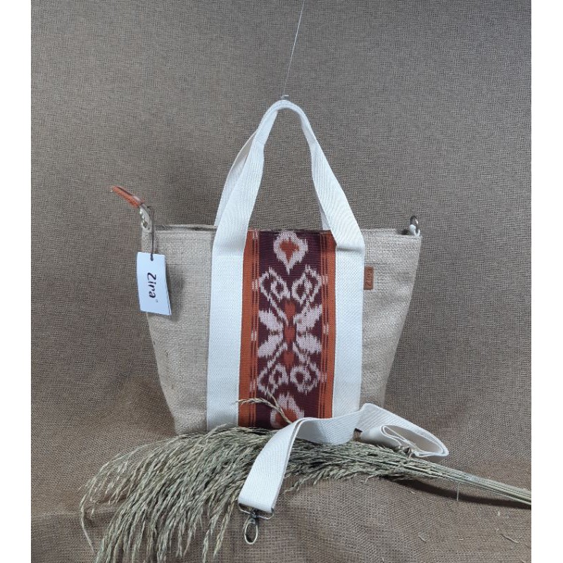 TOTEBAG GONI TENUN TAS JINJING SLEMPANG WANITA