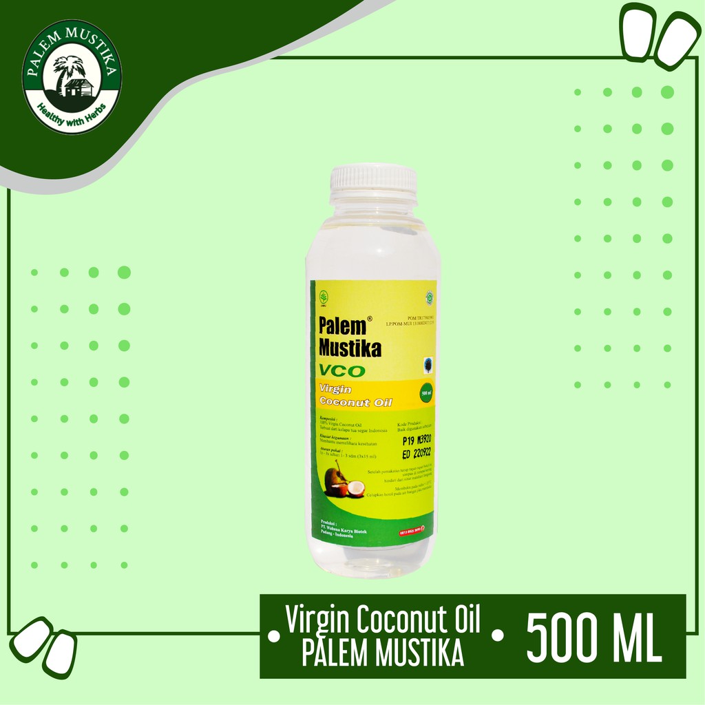 

VCO Palem Mustika | 500 ML | Minyak Kelapa Murni | Virgin Coconut Oil | Herbal Kemasan