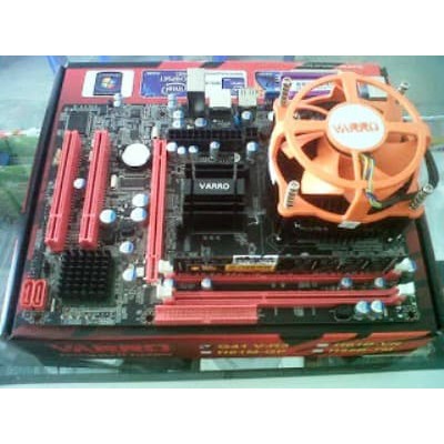Diskon MOTHERBOARD VARRO G41 DDR3 BARU   PROCESSOR E7500   FAN Ori
