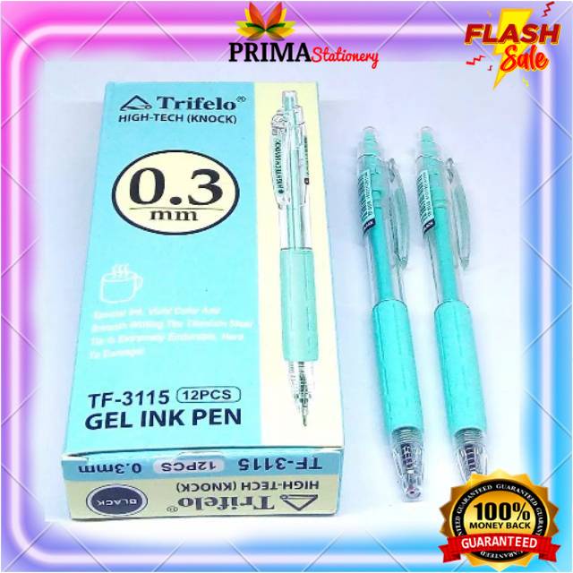 

BALLPOINT, BOLPEN, POLPEN, PULPEN, PENA Pulpen Hi-Tech ( Knock ) Trifelo TF-3115 - 0.3 mm trifello HIGH-TECH H TECH