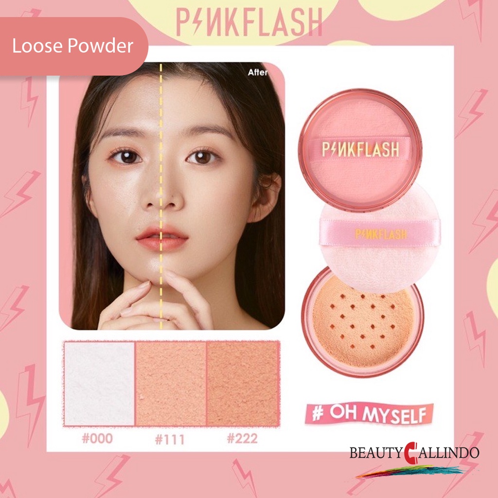 PINKFLASH Loose Powder F06 | PINK FLASH OhMySelf Oil Controller Matte Loose Setting Powder All Day Lasting 3 Colors