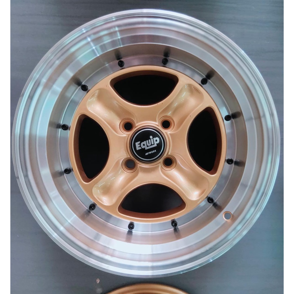 Velg Mobil Equip Ring 15x8.0/9.0 Pcd 4x100 ET. 25-30 Gold ML+BR