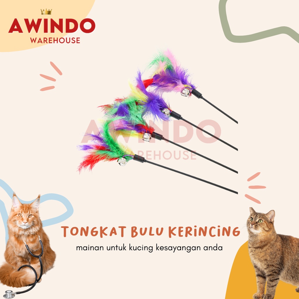 TONGKAT KERINCING LONCENG MOTIF 03 - Mainan Tongkat Stick Bulu Lonceng Interaktif