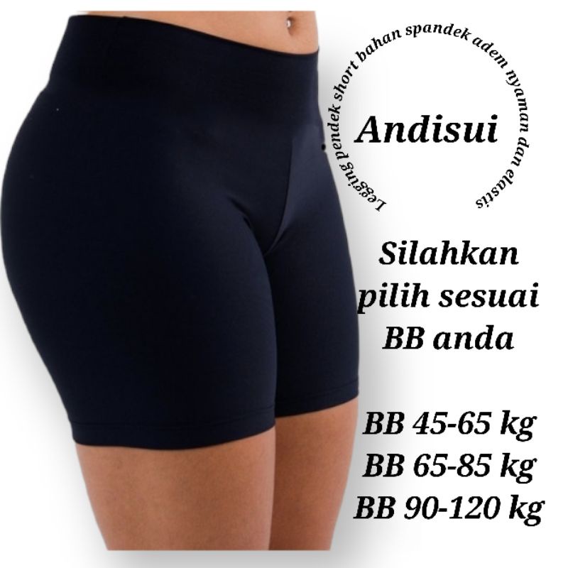 Celana Legging Super Jumbo Pendek Short Strit Polos Premium Size BB 45-120 kg