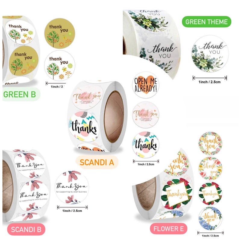 

TUKU17 Stiker Thank You Sticker Thank You Sticker ThankYou Bulat Stiker Terimakasih souvenir Kado