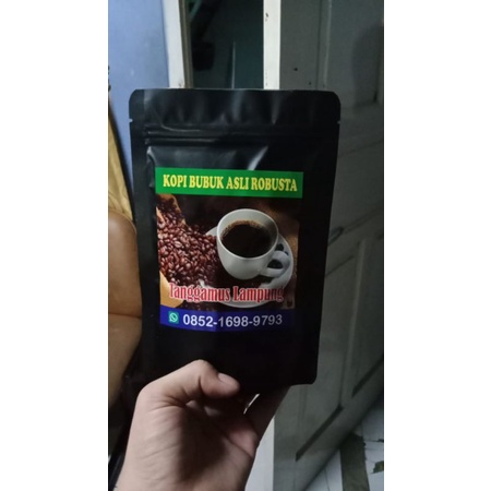 

khey#Kopi Robusta lampung berat 100gram asli tanpa campuran