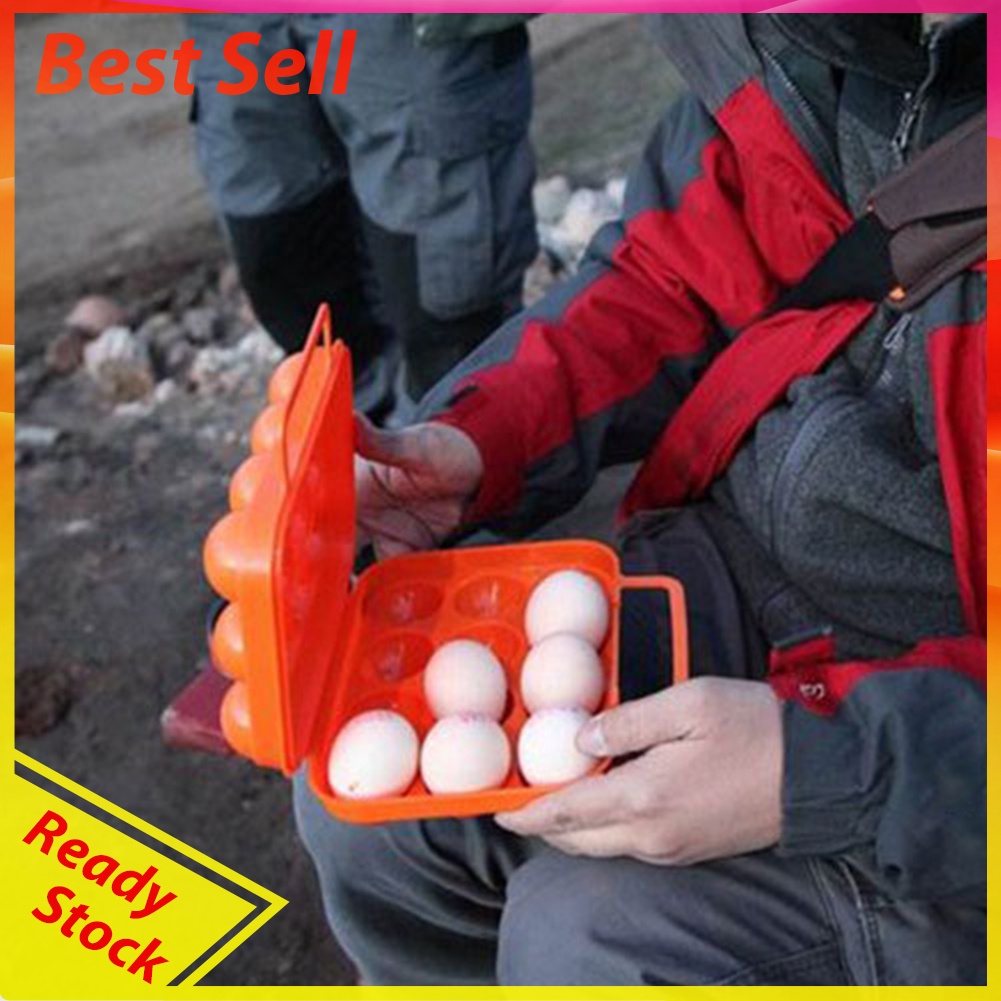 12 Grid Egg Storage Box Holder Outdoor Camping Eggs Case Kitchen Organizer