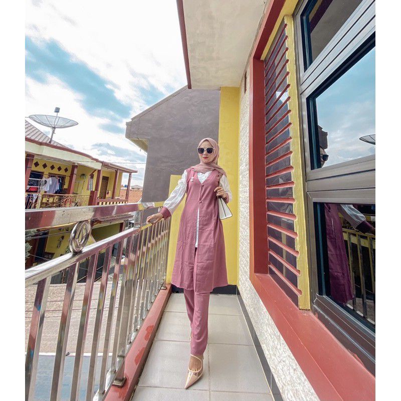 One set tunik Syakila lengan Ratu