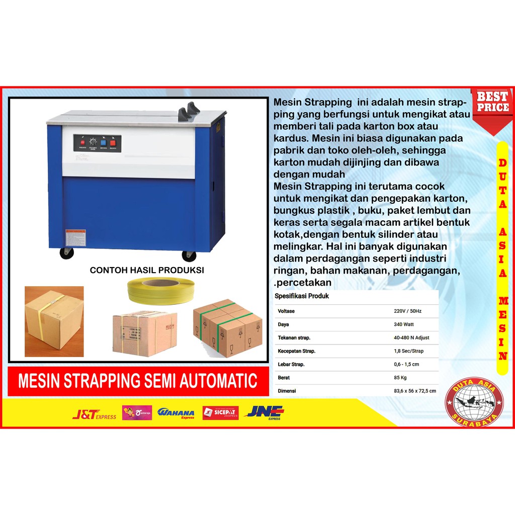 

MESIN STRAPPING/ MESIN PENGIKAT KARDUS