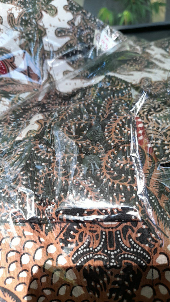 Kemeja Batik Premium Pria Slimfit Lengan Panjang Fullfuring Original Produsen Batik Aluna  Bas 013