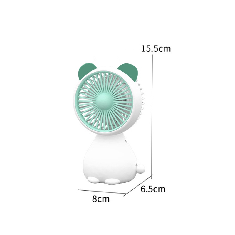 【Beli dua diskon 20%】 Goojodoq Kipas meja isi ulang USB / kipas angin mini genggam beruang cute /mini fan portable