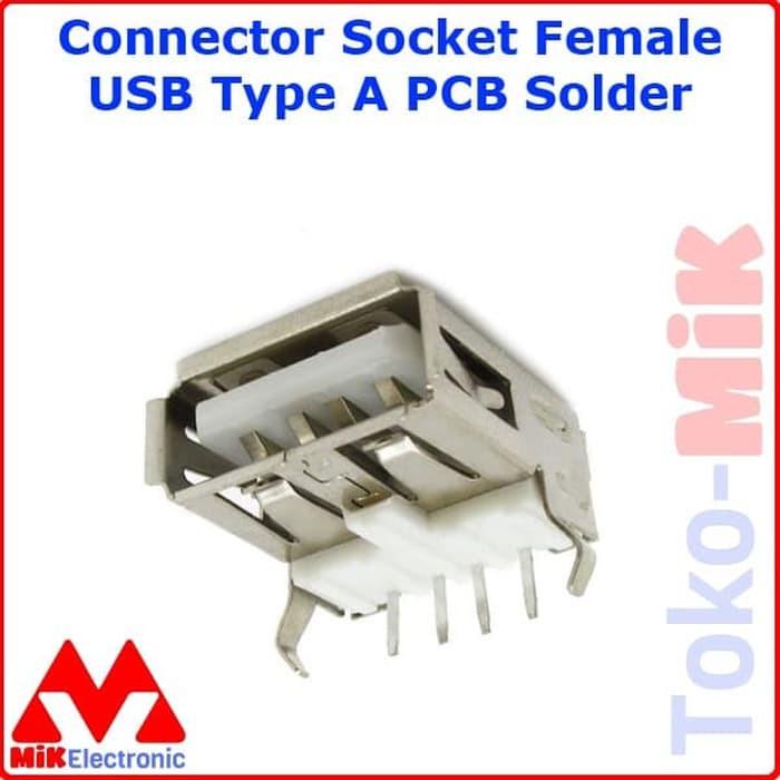 CONNECTOR SOCKET FEMALE USB TYPE A (KONEKTOR USB FEMALE TIPE A)
