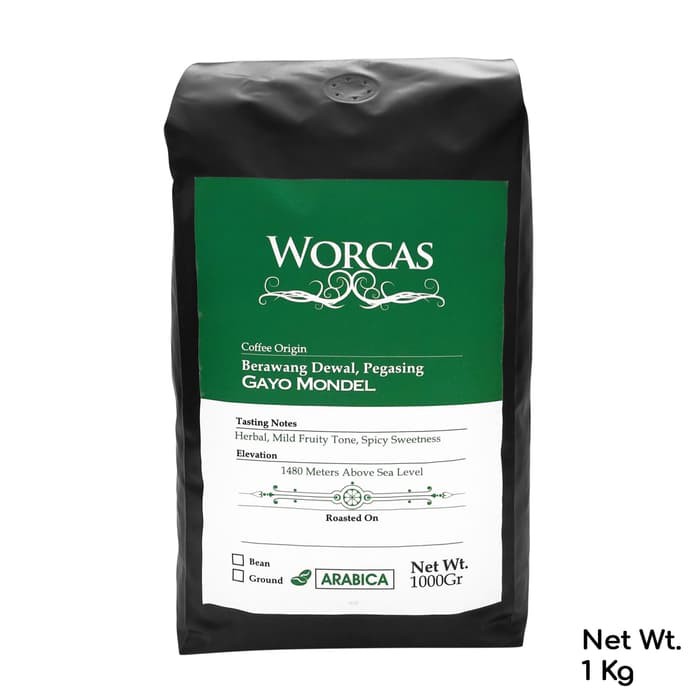 

Kopi Arabica Aceh Gayo 1 Kg (Biji/Bubuk) | Worcas Coffee - kkp967