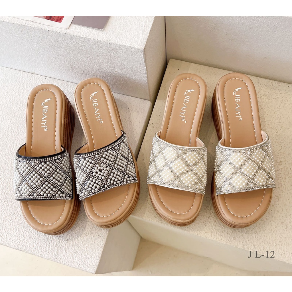 SANDAL WEDGES MUTIARA DEBRA FASHION L-12