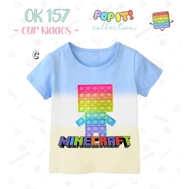 OK157 KAOS ATASAN CWE POP IT bahan katun, printing