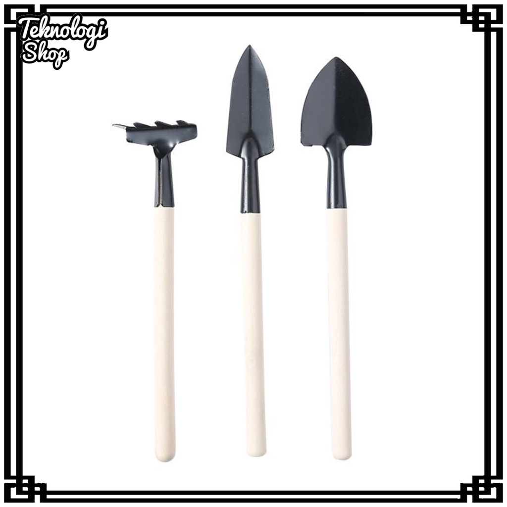 Sekop Garpu Cangkul Mini Set 3in1 / Alat Berkebun / Garden Tools Mini