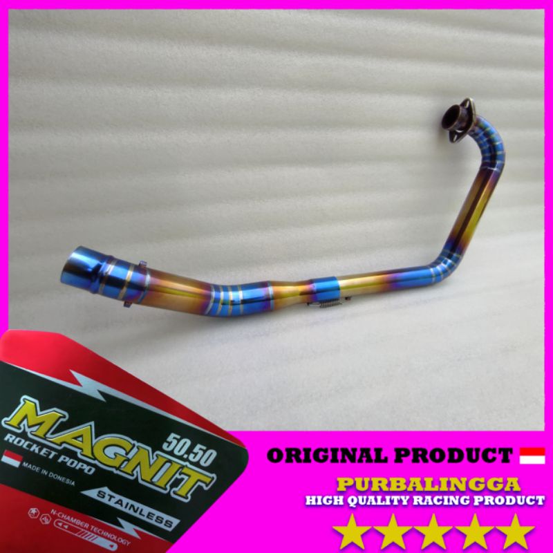 leher pipa knalpot YAMAHA SCORPIO Z225 full cacing stainless - pipa knalpot Scorpio full stainless