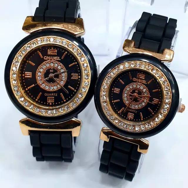 (Terima CodJam Tangan Couple Chn Strap Rubber Karet