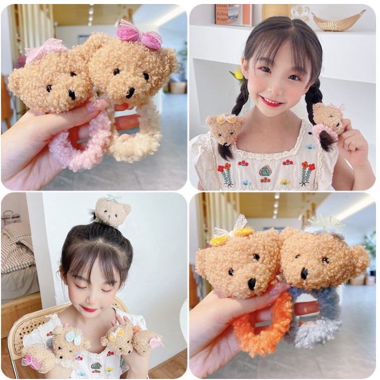 babyfit BIGBEAR ikat rambut anak scrunchy bear PN-1197