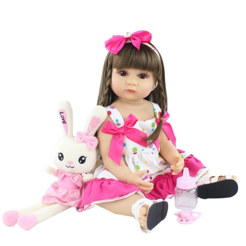 Reborn doll 55cm New Face Full Silicone Body Reborn Baby Doll Lifelike Newborn Princess Toddler doll