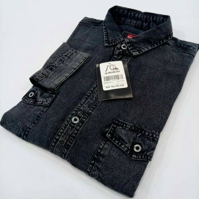 SPESIAL UPDATE Kemeja Jeans Lengan Panjang Hem Jeans Pria Remaja Murah