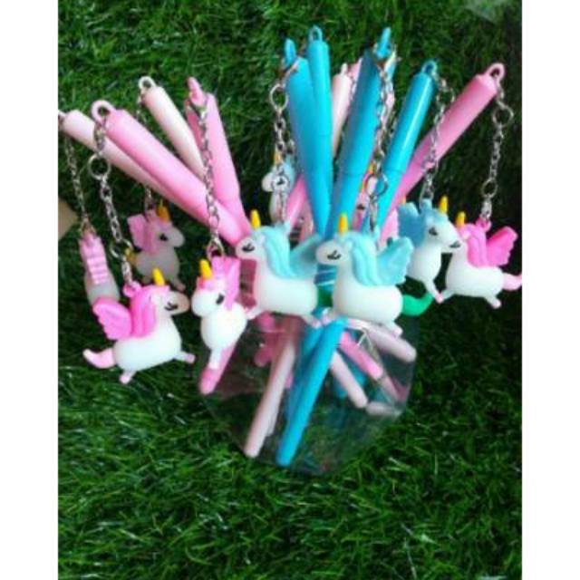 Pen Gel Gantungan karakter Unicorn