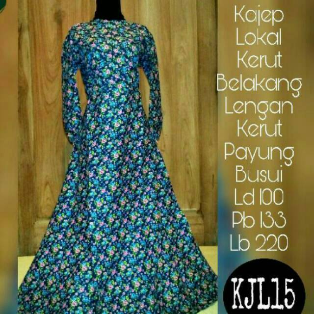 Gamis Wanita/Cewek Katun Jepang Lokal Bunga Kecil