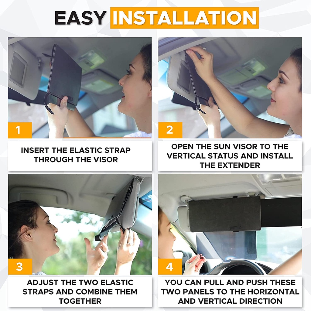 Sunvisor Sun Shade Extender 2 in1 Kaca Sun Visor Anti Silau Matahari