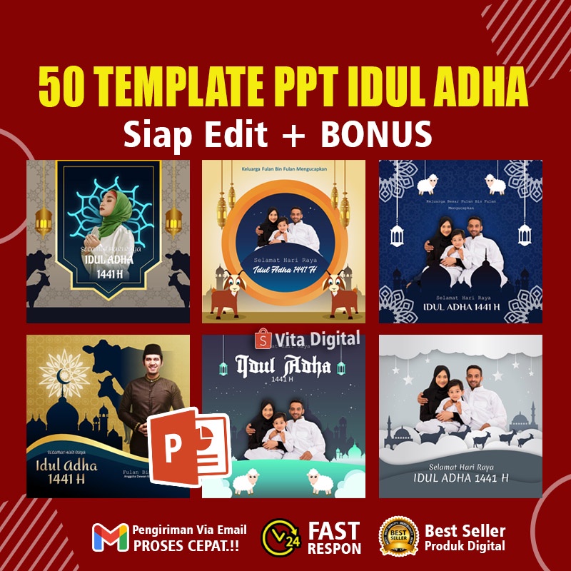 50+ Template PPT IDUL FITRI / ADHA PREMIUM + Bonus